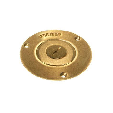 round brass floor outlet cover